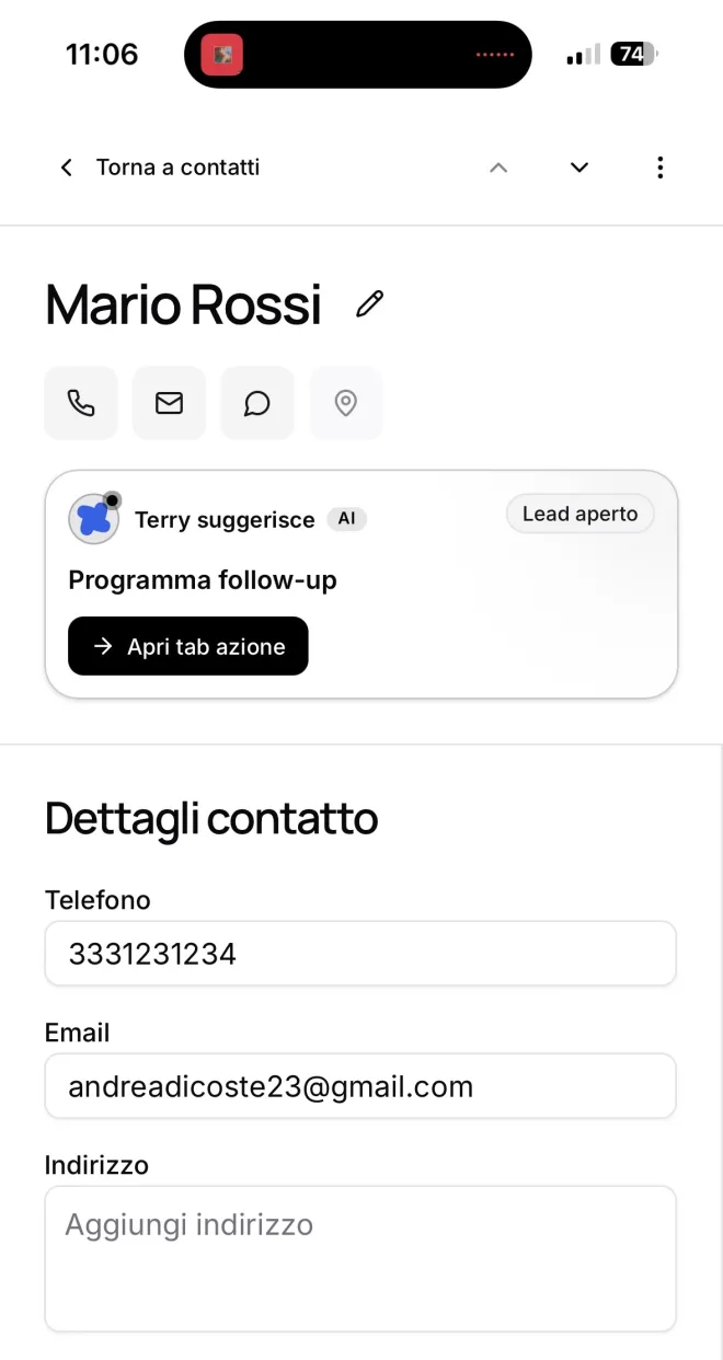 Gestisci i contatti generati