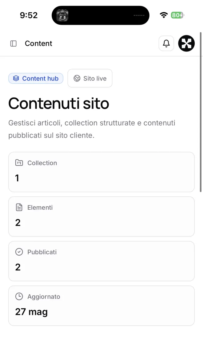 Crea contenuti per il tuo sito